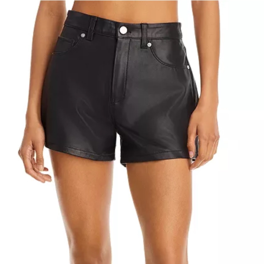 BLANKNYC Leather High Waisted Shorts